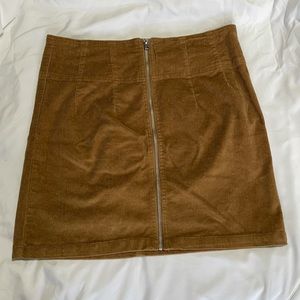 Wild Fable Cognac Corduroy Skirt, Size 12
